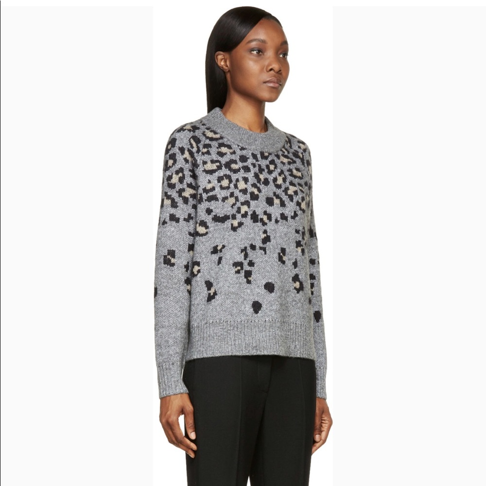 Rag & bone leopard crew neck sweater